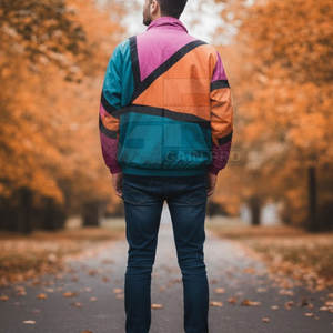 Chaqueta Color Block Chaos Estilo Urbano de los 90 con Diseño de Patrones Atrevidos para Moda Casual y Urbana - Product Image 5