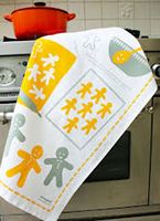 Serviette de cuisine en coton à absorption d'eau robuste Style à la mode toile chiffon de nettoyage motif personnalisé impression coton