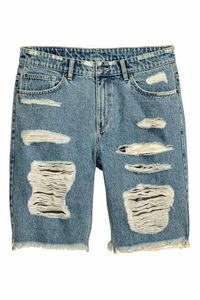 Nouveau Short en Jean Bleu 2026 pour Homme, 100% Coton Écologique, Taille Mi-Haute, Décontracté, Brodé, Effet Usé, Coupe Droite, Haute Qualité, Vente Chaude - Product Image 2