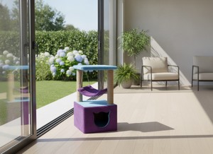 Amistar CatJoy Classic Eco Jute 3-Level <b>Cat</b> Tree Durable & Safe Carton Packed Playground <b>for</b> All Size <b>Cats</b> - Product Image 4