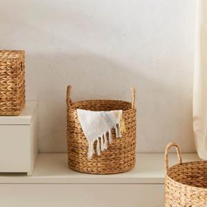 Multipurpose round woven water hyacinth <b>basket</b> Handmade Storage <b>Basket</b> Wholesale eco-friendly Made in Vietnam - Product Image 2