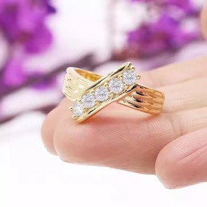 แหวนเพชรสีเหลืองทอง14K สไตล์โบโฮสำหรับผู้ชายแหวน1CT งานหมั้นงานแต่งงานสำหรับงานเลี้ยง - Product Image 1