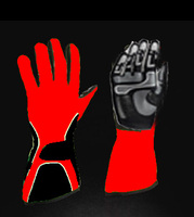 All-Weather Premium Leather Kart Racing Gloves Youth Adts Winter Motorcycle Gloves Stretch Features Print Cycling Karting
