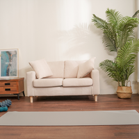 Tapis antidérapant CAREWATCH éco-responsable, minimaliste, fabriqué à la machine, en matériau PER, pour salon, adapté aux animaux domestiques, gris violet, 120x90x0.6cm