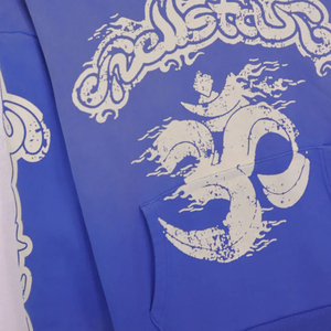 Conjunto de chándal extragrande de 100% algodón personalizado, jersey con estampado de abullonado lavado con ácido, Sudadera con capucha, conjunto de chándal de dos piezas - Product Image 2