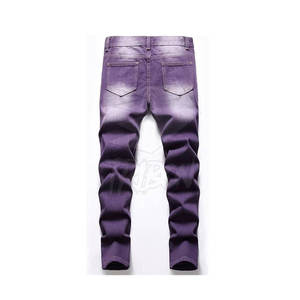 กางเกงยีนส์ขาดๆสำหรับผู้ชายกางเกงยีนส์ขาดๆดีไซน์ใหม่ล่าสุด - Product Image 2