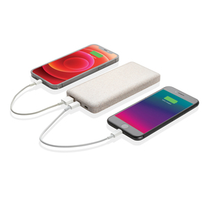 Portale di paglia di grano aziendale Powerbank Compact ed elegante caricabatterie Mobile - Product Image 2