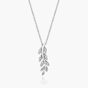 Collier minimaliste en diamant Moissanite étincelant avec pierres rondes en chaîne à maillons en argent massif 925 pour femme - Product Image 2