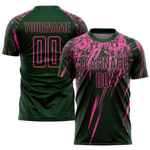 Maillots de football personnalisés avec nom d'équipe, impression par sublimation, 100% polyester respirant et à séchage rapide, service OEM pour adultes - Product Image 2