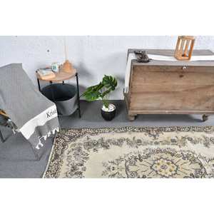 พรมขนสัตว์สีเบจสีน้ำตาลคลาสสิกขนาด3.7x6.8ฟุตทำด้วยมือแบบตุรกีการเย็บปะติดปะต่อกันเป็นรูปสี่เหลี่ยมผืนผ้าสำหรับห้องนั่งเล่นห้องนอนห้องโถงน้ำยาง4เมตร - Product Image 3