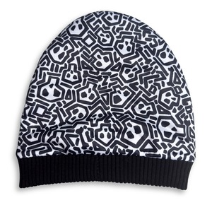 Bonnet d'hiver imprimé à carreaux SKULLS pour hommes et femmes |   Tissu commun extensible et chaud |   Logo personnalisé disponible - Product Image 2