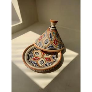 Tajine marocain authentique fait main en céramique, pot de cuisson traditionnel pour four et cuisinière, résistant à la chaleur, écologique pour cuisines - Product Image 1