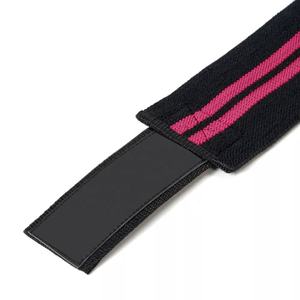 Bandes de compression pour genoux de musculation noires et roses 2026, en vente en gros, bandes de compression pour genoux de qualité supérieure, vêtements de sport - Product Image 3