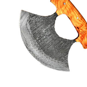 Venta al por mayor pedidos a granel personalizados OEM ODM servicio Industrial japonés Pizza hacha hecho a mano Damasco Chef acero resistente - Product Image 5