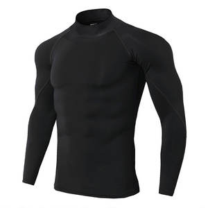 Camiseta deportiva de compresión para hombre, ropa de gimnasio con Logo personalizado, venta al por mayor - Product Image 2