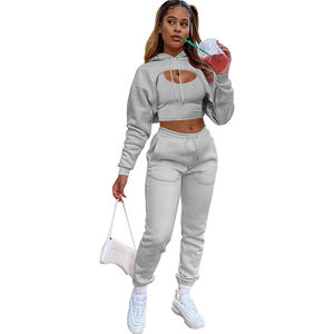 2025ใส่ได้ทั้งชายและหญิงชุดครอปวิ่งจ๊อกกิ้งสุดเซ็กซี่ชุดเสื้อฮู้ดธรรมดาชุดวอร์มสเวตเตอร์ออกแบบได้เองชุดวอร์มไม่มีโลโก้ - Product Image 4