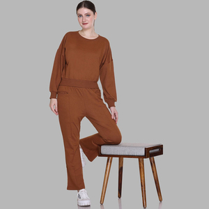 Nardon Apparel Vêtements d'hiver Streetwear Survêtement en coton de haute qualité pour femmes Ensemble 2 pièces personnalisé Pantalon de survêtement imprimé et sweat à capuche - Product Image 4