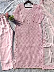 Elegante Pent con Dupatta Set para mujer Elegante traje étnico para ocasiones festivas Fiestas y comodidad de uso diario - Product Image 4