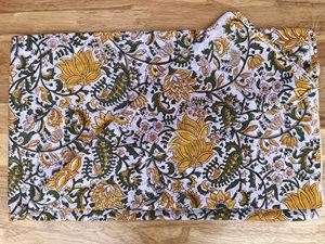 Wholesale Indian Handmade Cotton Fabric Jaipur Sanganeri Hand Block Printed Fabric Raw Material Dress Making Material Fabric - Product Image 5