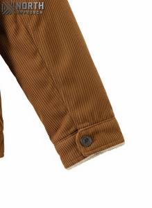 Veste chaude intérieure en laine à double revêtement Matériau de qualité supérieure avec logo personnalisé et design Veste unie décontractée Service OEM pour hommes - Product Image 3