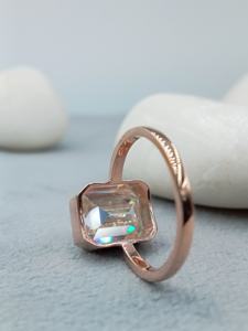 14K/18K ขาว/เหลืองทอง CT 2.0มรกต VVS ห้องปฏิบัติการปลูกเพชรโซลิแทร์ริคหมั้นและแต่งงานแหวนเครื่องประดับสุดคลาสสิก - Product Image 6