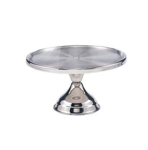 Support à gâteau en aluminium plaqué nickel, support à gâteau de luxe fait à la main de haute qualité, plateau rond décoratif en métal - Product Image 2