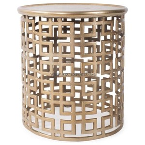 Mesa central de aluminio de Color dorado, decoración de muebles para interiores y exteriores, hogar y sala de estar, mesa de centro redonda para uso en hoteles - Product Image 2