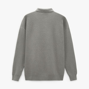 Pull en maille pour homme, col roulé, gris uni, tissé, en laine/polyester, OEM/ODM, automne-hiver 2026 - Product Image 5