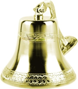 Orfèvre Crayon Métal Sculpté Belle Cloche Décorative En Aluminium Brossé Nickel | Décor De Pirate De Pépinière (6 Pouces En Laiton) - Product Image 2