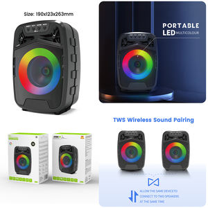 Digitalome SPA-123 5W Wireless RGB LED <b>Lighted</b> Portable for <b>Bluetooth</b> <b>Speakers</b> <b>with</b> Microphone Home Battery Powered - Product Image 5