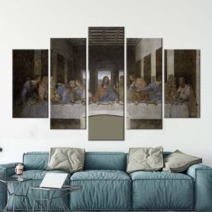 Lienzo Impreso: La Última Cena de Da Vinci, Decoración de Pared, 5 Piezas, Enrollado en Lienzo - Product Image 1