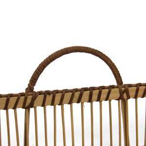 Bandeja Rectangular Minimalista de Bambú para Servir Alimentos, Frutas, Pan, Bandejas Decorativas con Asas para el Hogar, Hotel, Cafetería, Cocina - Product Image 4