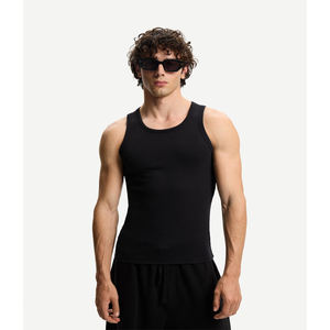 Chaleco de punto acanalado sin mangas para hombre, estilo casual, a la moda, transpirable, para correr, yoga, de secado rápido, OEM, venta al por mayor 2026 - Product Image 3