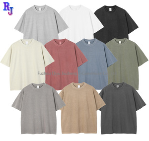 High Quality Custom Logo 100% Cotton <b>Acid</b> Wash 310 GSM T-shirt Heavyweight <b>Drop</b> Shoulder Men Custom Blank T-shirt for men - Product Image 2