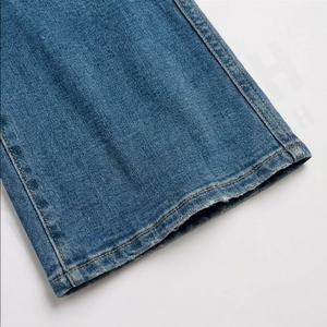 Custom Logo <b>Women</b> Trendy High Waisted Customized Color Denim <b>Jeans</b> Flat Front Straight Soft Stretchable Casual Fit Vintage Pant - Product Image 6