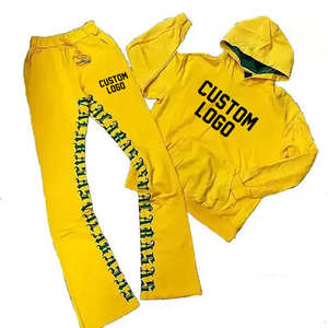 Survêtements à capuche pour hommes de qualité supérieure Streetwear 100% coton Logo personnalisé course à pied ensemble de Jogging en plein air respirant léger - Product Image 3