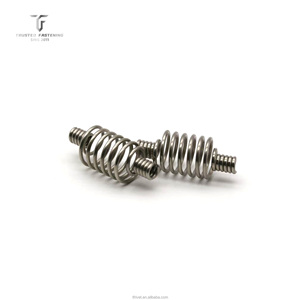 نوابض ضغط من الفولاذ المقاوم للصدأ بأطراف ملولبة حسب الطلب |   نوابض صناعية ثقيلة معتمدة بشهادة ISO9001 قابلة للتخصيص - Product Image 1