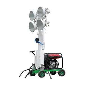 2000-5000 Mm Nâng Cao Sức Đề Kháng Gió Tốt Xây Dựng Tháp Ánh Sáng/Di Động Trailer Tháp Ánh Sáng Với Giá Cả Cạnh Tranh