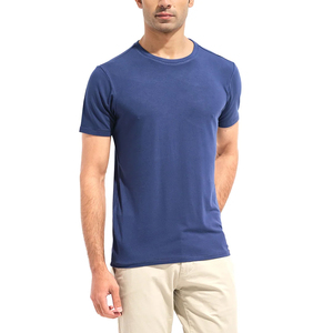 Alta calidad 100% algodón de gran tamaño de manga corta de cuello redondo hombres camiseta de impresión personalizada bordado logo camisetas de los hombres - Product Image 1