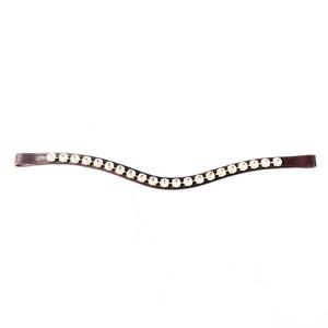Bandeau à sourcils équestre pour l'équitation Cristaux de diamant Bling Cuir Style occidental OEM accepté - Product Image 6