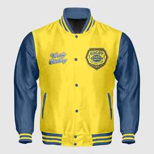 Chaqueta universitaria de satén de alta calidad para hombre, nuevo diseño, informal, estilo de invierno, tela con logotipo personalizado - Product Image 2