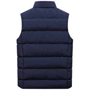 เสื้อกั๊กบุนวมสำหรับผู้ชายน้ำหนักเบา, เสื้อแขนกุดดีไซน์ทันสมัยผ้าแคนวาสสำหรับใช้กลางแจ้งให้ความอบอุ่นในฤดูหนาว - Product Image 2