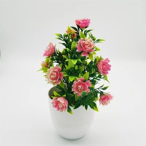 Fleur Artificielle en Pot Fausse Fleur Artificielle en Pot Bonsaï Plante Verte Artificielle Mini Arbre de Fortune Décoration de Bureau à Domicile - Product Image 2