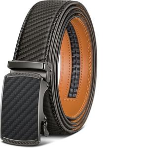 Personalizado OEM de alta calidad elegante vestido cinturones trinquete hebilla Hombres Nuevo diseño cinturones de cuero genuino precio al por mayor opciones de logotipo - Product Image 1