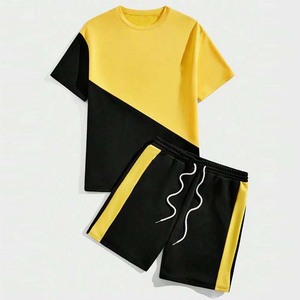 Nuevo Conjunto de Verano para Hombre, Traje Transpirable de Manga Corta, Camiseta y Pantalones Cortos, Conjunto de Dos Piezas, Atuendo de Dos Piezas para Hombre, Algodón Transpirable - Product Image 1