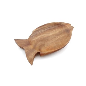 ถาดไม้ทำด้วยมือธรรมชาติทรงกลมถาดไม้ถาดเสิร์ฟพร้อมที่จับโลหะ - Product Image 5