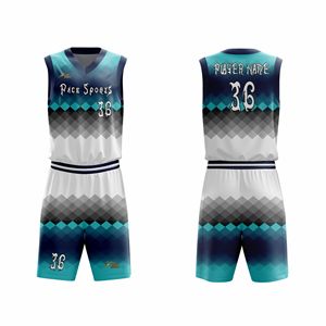 Nouveaux ensembles d'uniformes de basket-ball au style unique, grande taille, respirants, 100% polyester, imprimés dans des couleurs attrayantes - Product Image 1