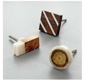 Poignées et boutons de traction en bois et en résine rayés Boutons en marbre les plus vendus avec une taille de forme de couleur personnalisée Fabriqué en Inde Article - Product Image 2