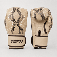 Gants de boxe en cuir PU 10oz avec logo personnalisé, motif peau de serpent, OEM ODM, entraînement professionnel, sparring, Muay Thai, Kickboxing, MMA, hommes, femmes