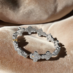 925 Silver Moissanite Diamond Bracelet Artistic Silver Design With Radiant Stone Brilliance Creating Sophisticated <b>Charm</b> - Product Image 3